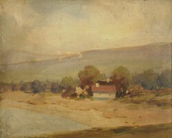 (N) Aradi Edvi-Illés Jenő (1886-1962) : Vízparti tanya