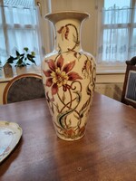 Zsolnay orchidea/liliom mintás nagyméretű váza