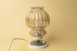 Retro table lamp / mid century / space age lamp / glass shade