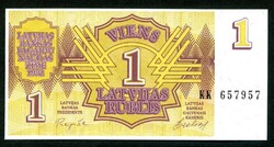 Lettország 1992 1 Rublis UNC