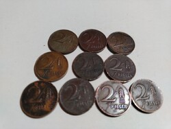 2 fillér 1946 - 1947 10 darab!