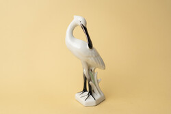 Mid century porcelain crane / retro / old