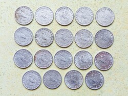 Magyarország 19 db Különböző Érme 10 Fillér 1968-1990