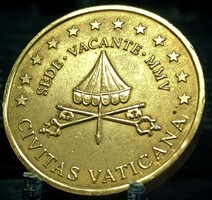 Vatikán 2005 próba euró 50 cent A01F4