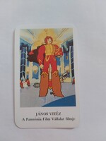 MEGYEI MOZIÜZEMI VÁLLALAT 1987. évi kártyanaptár  - JÁNOS VITÉZ A Pannónia Film Vállalat filmje