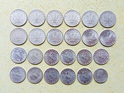 Magyarország 24 db Különböző Érme 5 10 20 Fillér 1962-1990