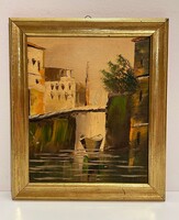 'Valahol az Adrián' - gyönyörűen megfestett alkotás keretezve