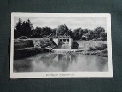 Képeslap,Szlovákia,Érsekújvár,Nové Zámky,Nyitra zúgó gát látkép,részlet,Karinger Bp. kiadás,1930-