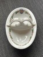 Zsolnay antik porcelán fűszertartó  a Vitézi rend címerével .