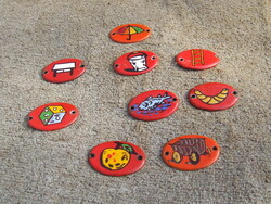 Régi zománcozott tábla óvoda tábla 9 db