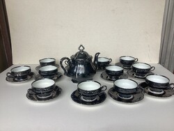 Bavaria Feinsilber (ezüstözött porcelán) 12 személyes teás készlet .