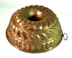 KLASSZIKUS FAZONNAL NAGY MÉRETŰ VÖRÖSRÉZ KUGLÓFSÜTŐ !!!