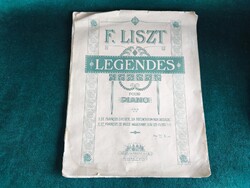 F. Liszt Legendes antik zongorakotta Rózsavölgyi (1890-1910'.)