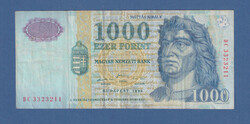 1000 Forint 1998 DC Ritka Bankjegy F