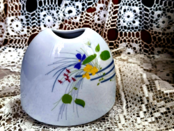Kiváló minőségű, retró német iparművészeti Arzberg porcelán mezei virágos dizájner váza
