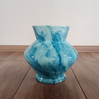 Régi Zsolnay kék alapmázas porcelán váza