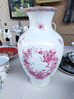 Herendi Indiai kosár mintás 33 cm váza.