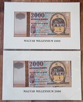 2000 forint 2000 Millenium  Ritka!