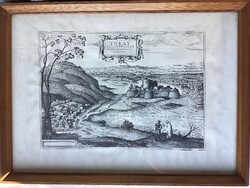 Jelzés nélkül: Tokay Hungaria régi metszet után készült szitanyomat .