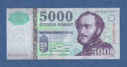 5000 Forint  1999 " BF " Ritka VF +
