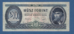 20 Forint 1949  Második kék huszas Rákosi címeres  RITKA
