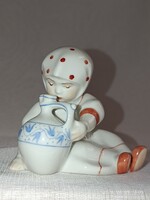 Vintage Zsolnay kézzel festett PORCELÁNFIGURA - Annuska