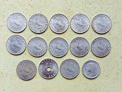 Magyarország 14 db Különböző Érme 5 10 Fillér 1962-1990