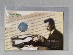 2005 József Attila születésének 100.évfordulója 10 Ft elsőnapi veret bliszter ALACSONY SORSZÁM:00657