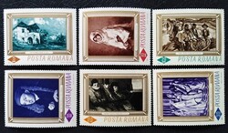 R2519-24 / Románia 1966 Festmények a Nemzeti Galériából bélyegsor postatiszta