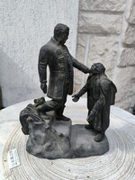Keràmia szobor ifj. Wesselényi Miklós Zilahi köztéri szobra. Kisplasztika
