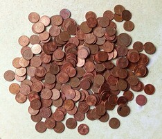 238 db Vegyes 1 2 5 Euro Cent Kb az Összes Eurós Országból Érme