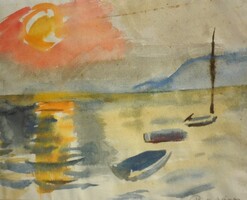 (N) Pirk János (1903-1989) : Balatoni este