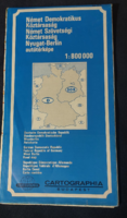 NDK, NSZK , Nyugat-Berlin autótérképe 1:800000,   Cartographia Budapest 1990