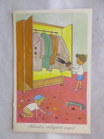 1963. Humoros,  retró grafikai képeslap. Rajz: Kaján Tibor (231)