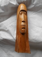 Afrikai keményfa   faragott  büszt   25 cm  hossz