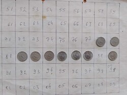 MAGYAR NÉPKÖZTÁRSASÁG 10 FILLÉR 1978 - 1989, 9 DB    B160