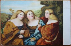 Képeslap, Stengel,  Három nővér Palma Vecchio,  No.29710