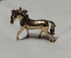 Miniatűr sárgaréz ló figura