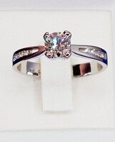 Gyémánt, brill fehérarany gyűrű, 4,9 ct, 53-as, 2,3 g