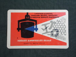 Kártyanaptár,KAV,Kohászati alapanyagellátó vállalat,Budapest, 1963   (4)