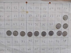 MAGYAR NÉPKÖZTÁRSASÁG 10 FILLÉR 1969 - 1989, 12 DB    B157