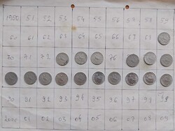 MAGYAR NÉPKÖZTÁRSASÁG 10 FILLÉR 1969 - 1989, 17 DB    B154