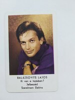 MOKÉP MOZIÜZEMI VÁLLALAT kártyanaptár 1975 - BALÁZSOVITS LAJOS - Ki van a tojásban? Jelbeszéd