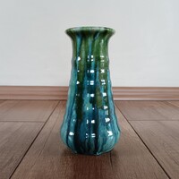 Régi Zsolnay csurgatott mázas art deco váza