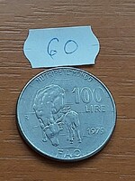 OLASZORSZÁG 100 LÍRA 1979 R, F.A.O. TEHENEK, Rozsdamentes acél, FAO  60.