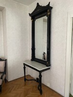 Viennese Boulle Wall Mirror with Console Table