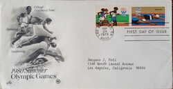 USA elsőnapi boríték FDC 1979.09.28 Los Angeles olimpia