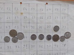 MAGYAR NÉPKÖZTÁRSASÁG 10 FILLÉR + 1 + 5 FORINT 1978 - 1989, 11 DB    B161