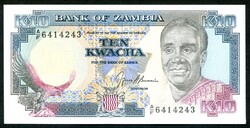 Zambia 1990-1991 10 Kwacha UNC