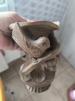 Fa faragott váza eladó! Ritkaság!